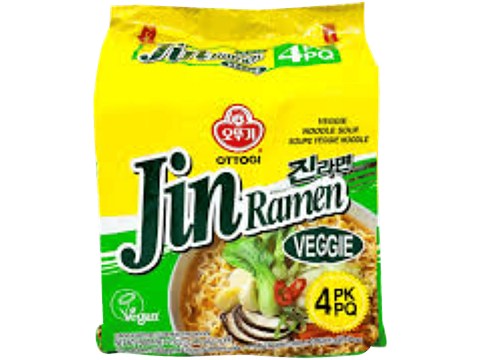 Ottogi Jin Ramen Veggie Noodle Soup, 440 g
