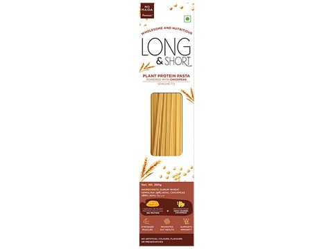 Long&Short Chickpeas Spaghetti Pasta - Plant Protein, No Maida, Healthy, 250 g