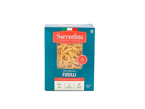 Sorrentina Fusilli - Durum Wheat, No Maida, Zero Cholesterol, Source Of Fibre, 500 g