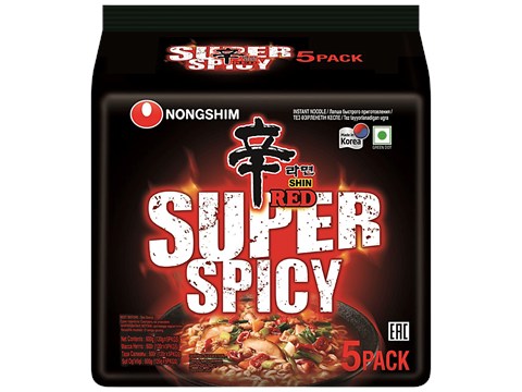 NONGSHIM Shin Red Super Spicy 5-In-1 Noodles, 600 g