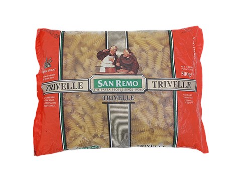 San Remo Durum Wheat Pasta - Trivelle, 500 g