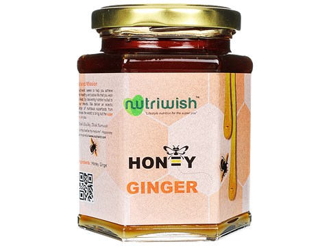 Nutriwish 100 % Pure Organic Honey - Ginger, 350 g