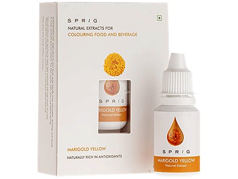 Sprig Plant-Based Food & Beverage Colouring - Natural, Marigold Yellow, 15 ml