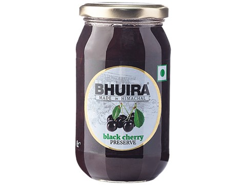 BHUIRA  Black Cherry Preserve - Organically Grown, No Preservatives, 470 g