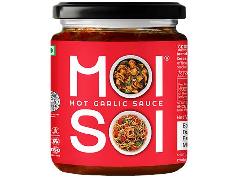 Moi Soi Hot Garlic Sauce - Used As Spread, Marinade, Dip & For Making Chinese, Asian, Thai & Stir Fry Dishes, Vegan, 175 g