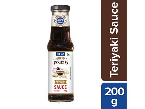 Keya Gourmet Teriyaki Sauce - Onion & Spices, Versatile Condiment, For Asian Cooking, Dips, 200 g