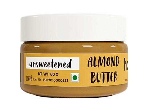 Happy Jars Almond Butter - Unsweetened, 60 g