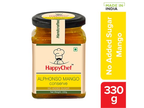 HappyChef Alphonso Mango Conserve With No Added Sugar, 330 g