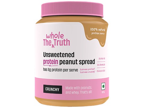The Whole Truth Peanut Butter - Unsweetened & Crunchy, 925 g