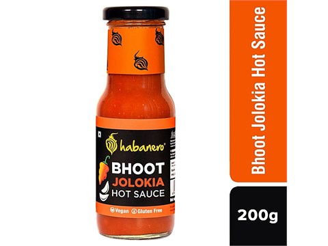 Habanero Bhoot Jolokia Hot Sauce - Ghost Chilli, Vegan & Gluten Free, 200 g