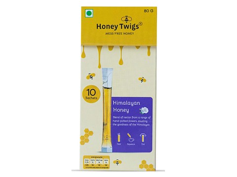 Honey Twigs Himalayan Honey - Natural & Pure, For On-the-go Energy, Enhanced Immunity, Mess-free, 8 g
