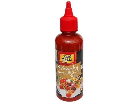 REAL THAI Sriracha Hot Chilli Garlic Sauce - Spicy, Enhances Flavour, 250 ml