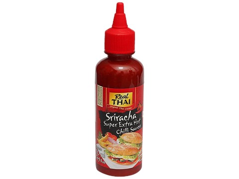 REAL THAI Sriracha Super Extra Hot Chilli Sauce - Spicy, Enhances Flavour, 250 ml