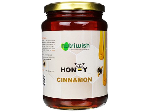 Nutriwish 100 % Pure Honey - Cinnamon, 1 kg
