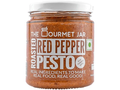 The Gourmet Jar Spread - Roasted Red Pepper Pesto, With Chironji Seeds, 190 g