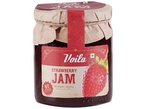 VOILA Portuguese Strawberry Jam - All Natural, No Preservatives, For Spread, Dessert Toppings, 280 g