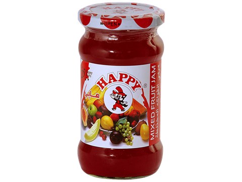 HAPPY Mixed Fruit Jam - Natural, Zero Cholesterol, Vitamin C, For Breakfast, 250 g