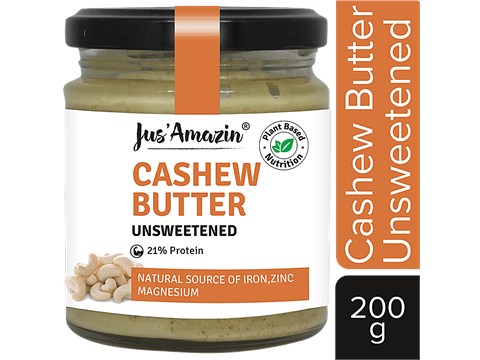 Jus Amazin Cashew Butter - Unsweetened, 200 g