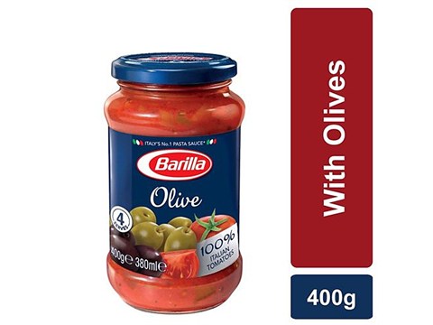 Barilla Olive Pasta & Pizza Sauce - With No Added Preservatives, Gluten Free, 400 g