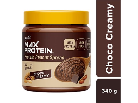 RiteBite Max Protein Max Protein Peanut Spread - Choco Creamy, High Fiber, No Transfat, All Natural, 340 g