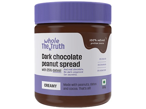 The Whole Truth Dark Chocolate Creamy Peanut Spread, 325 g