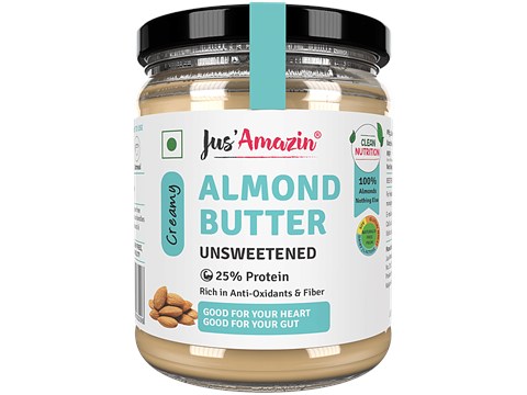 Jus Amazin Almond Butter - Unsweetened, 500 g