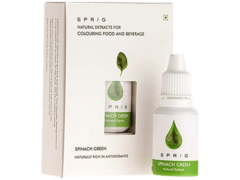 Sprig Plant-Based Food & Beverage Colouring - Natural, Spinach Green, For Baking Use, 15 ml