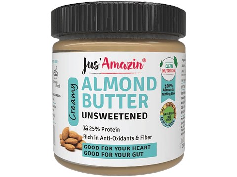Jus Amazin Almond Butter - Creamy, 200 g