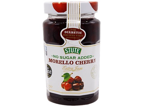 Stute  Morello Cherry Extra Jam - No Sugar Added, Imported, 430 g