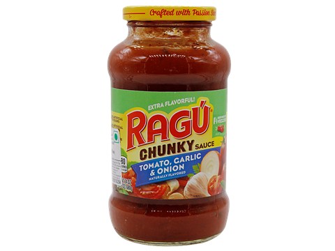 Ragu Pasta Sauce - Chunky (Tomato, Garlic & Onion), 680 g