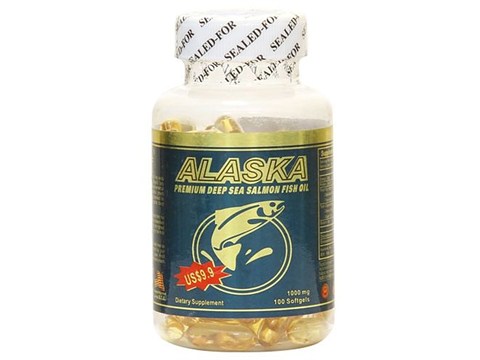 Alaska Dietary Supplement - Deep Sea Salmon Fish Oil, Premium, 100 pcs