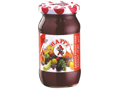 HAPPY Mixed Fruit Jam - Real, Zero Cholesterol, Delicious, For Breakfast, 500 g
