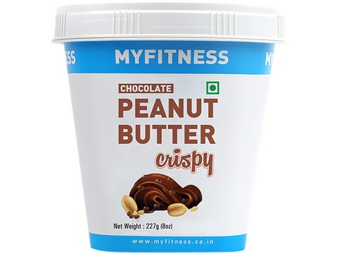 Myfitness Peanut Butter - Chocolate, Crispy, Rich In Taste, Flavour, Creamy Texture, 227 g