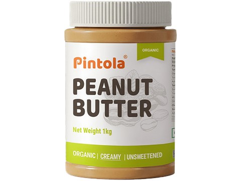 Pintola Peanut Butter - Organic, Unsweetened & Creamy, With 30g Protein, 1 kg