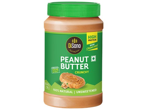 Disano Unsweetened Crunchy Peanut Butter, 1 kg