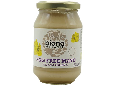 BIONA Organic Egg Free Mayonnaise - Omega Rich & Soya Free, 230 g