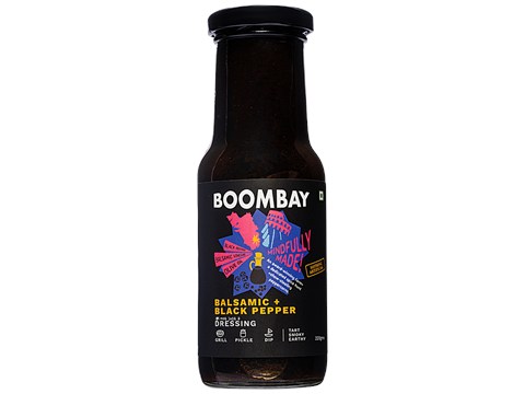 Boombay Balsamic + Black Pepper Dressing - Smoky & Earthy, 220 g