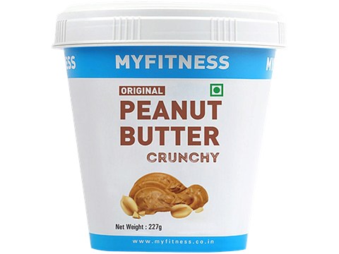 Myfitness Peanut Butter - Original, Crunchy, Rich In Taste, Flavour, Creamy Texture, 227 g