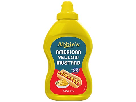 Abbies Mustard - Yellow, American, 397 g