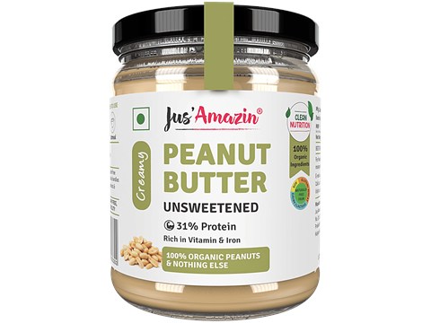 Jus Amazin Unsweetened Peanut Butter, 500 g