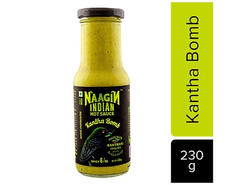 NAAGIN Indian Hot Sauce - Kantha Bomb, Spicy, 230 g