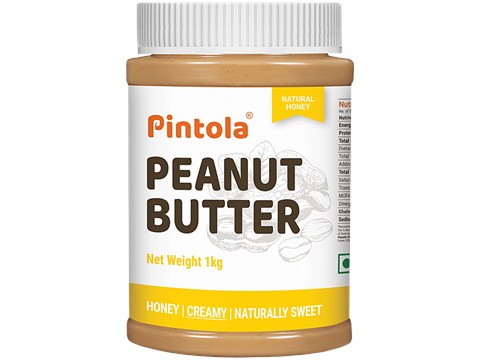 Pintola Honey Peanut Butter - Creamy, With 27g Protein, 7.2g Fiber, 1 kg