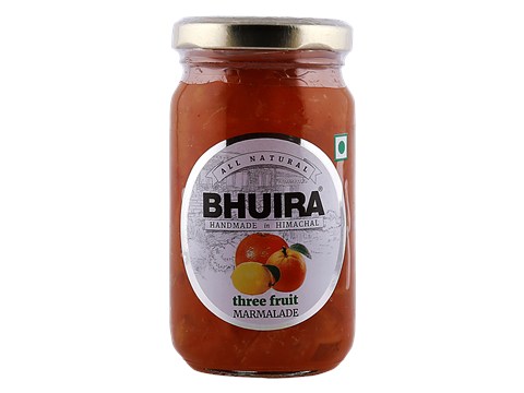 BHUIRA  Three Fruit Marmalade - Delicious, Blend Of Sweet, Sour & Bitter Taste, 240 g
