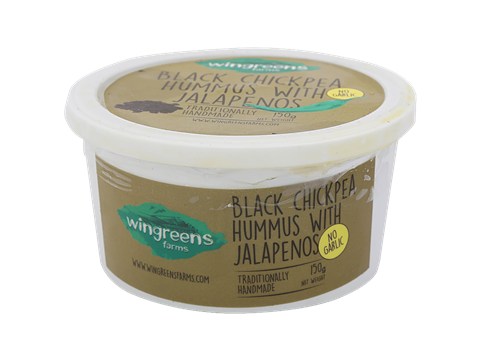 Wingreens Farms Black Chickpea Hummus With Jalapenos, 150 g
