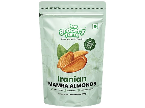 Grocery Farm Iranian Mamra Almonds - Premium & Hand Picked, Natural, 200 g