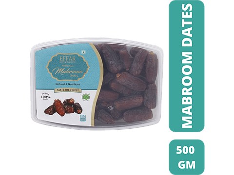 Effar Dates & Dryfrutis Mabroom Dates - Premium Quality, Nutritious, Natural & Fresh, Healthy Snack, 500 g