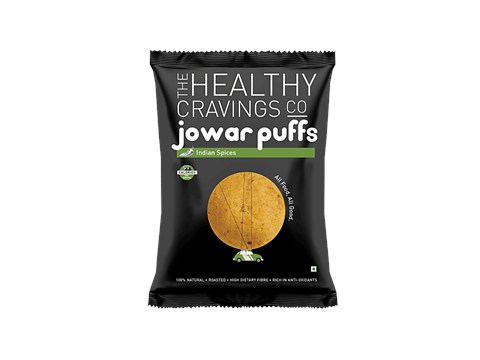 The Healthy Cravings Co. Roasted Jowar Puffs - Indian Spices, 50 g