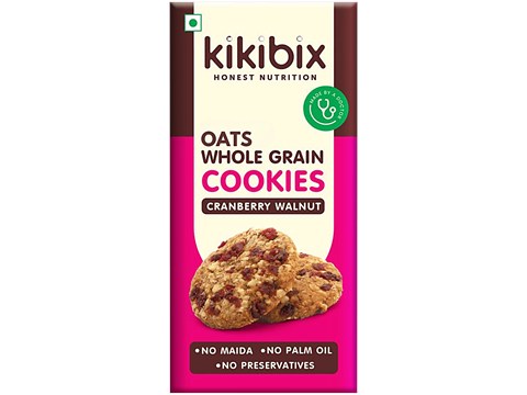 Kikibix Cranberry Walnut Oats Whole Grain Cookies, 130 g