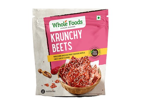 Whole Foods Krunchy Beets Beetroot Baked Crackers, 90 g