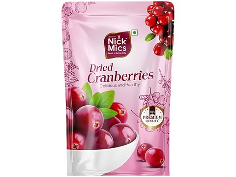 Nickmics Dried Cranberries, 75 g